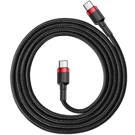 Kabel za Prijenos Podataka i Punjenje USB-C - USB-C Baseus Cafule, 60W, 1m, Crveni CATKLF-G91
