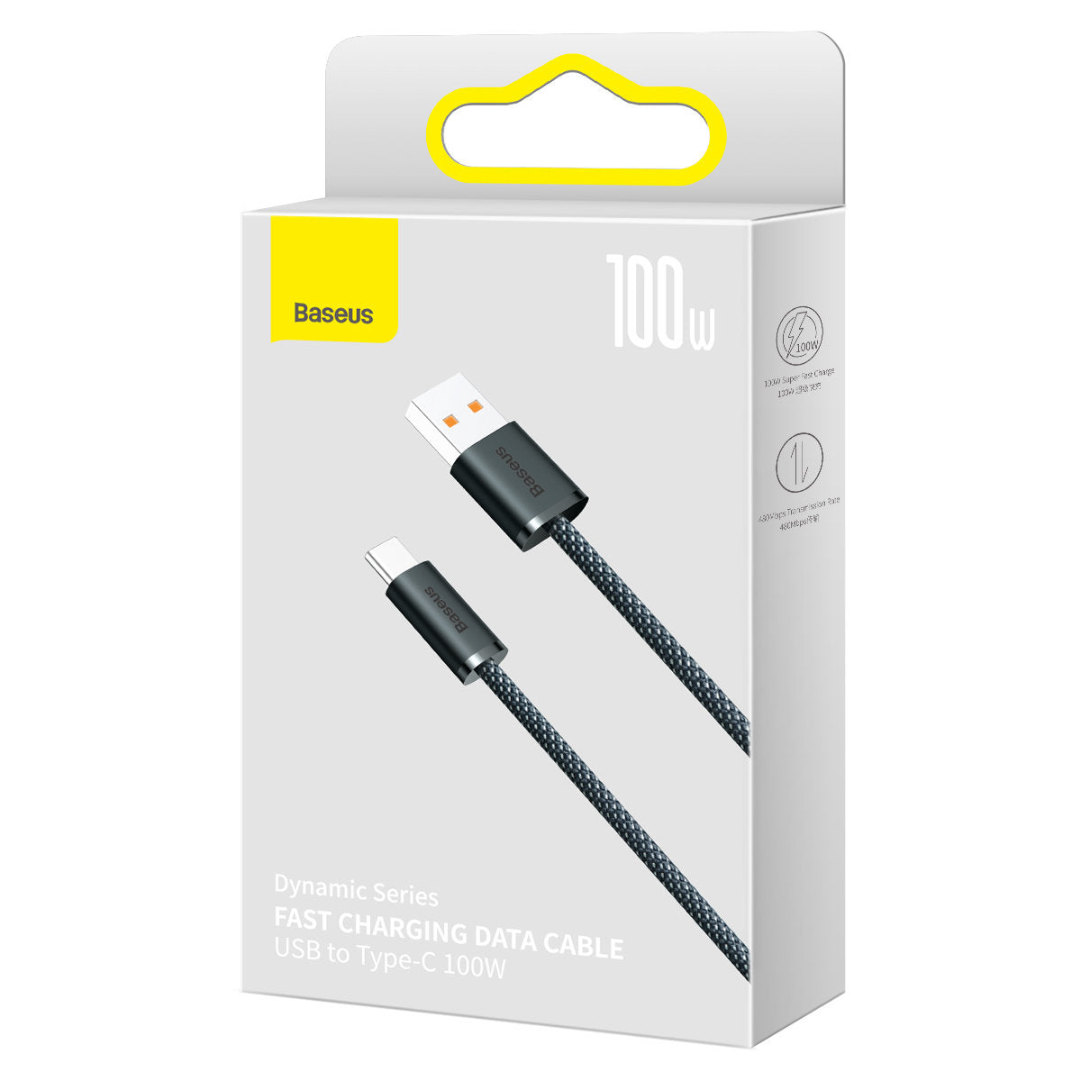 Kabel za Prijenos Podataka i Punjenje USB-A - USB-C Baseus Dynamic Series, 100W, 1m, Sivi CALD000616
