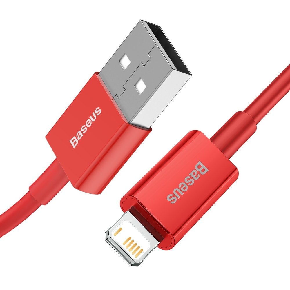 Kabel za Prijenos Podataka i Punjenje USB-A - Lightning Baseus Superior Series, 20W, 1m, Crveni CALYS-A09