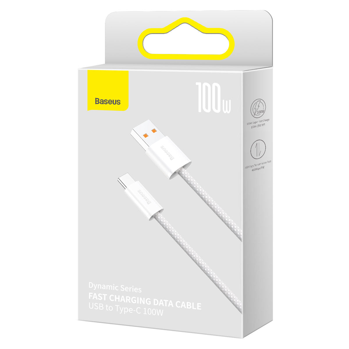 Kabel za podatke i punjenje USB-A - USB-C Baseus Dynamic Series, 100W, 1m, Bijeli CALD000602