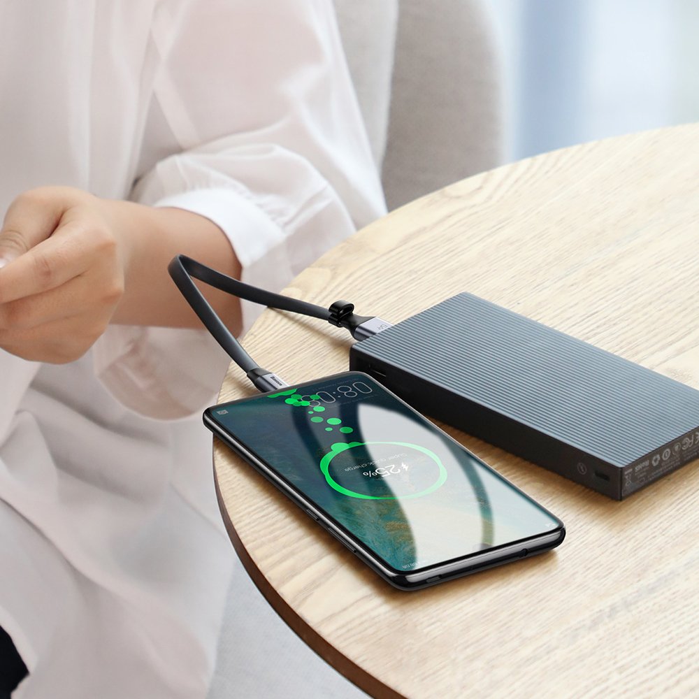 Kabel za podatke i punjenje USB-A - USB-C Baseus Simple, 40W, 0.23m, Sivi CATMBJ-BG1