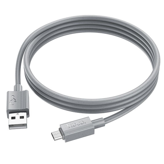 Kabel za prijenos podataka i punjenje USB-A - microUSB HOCO X107, 18W, 1m, Sivi