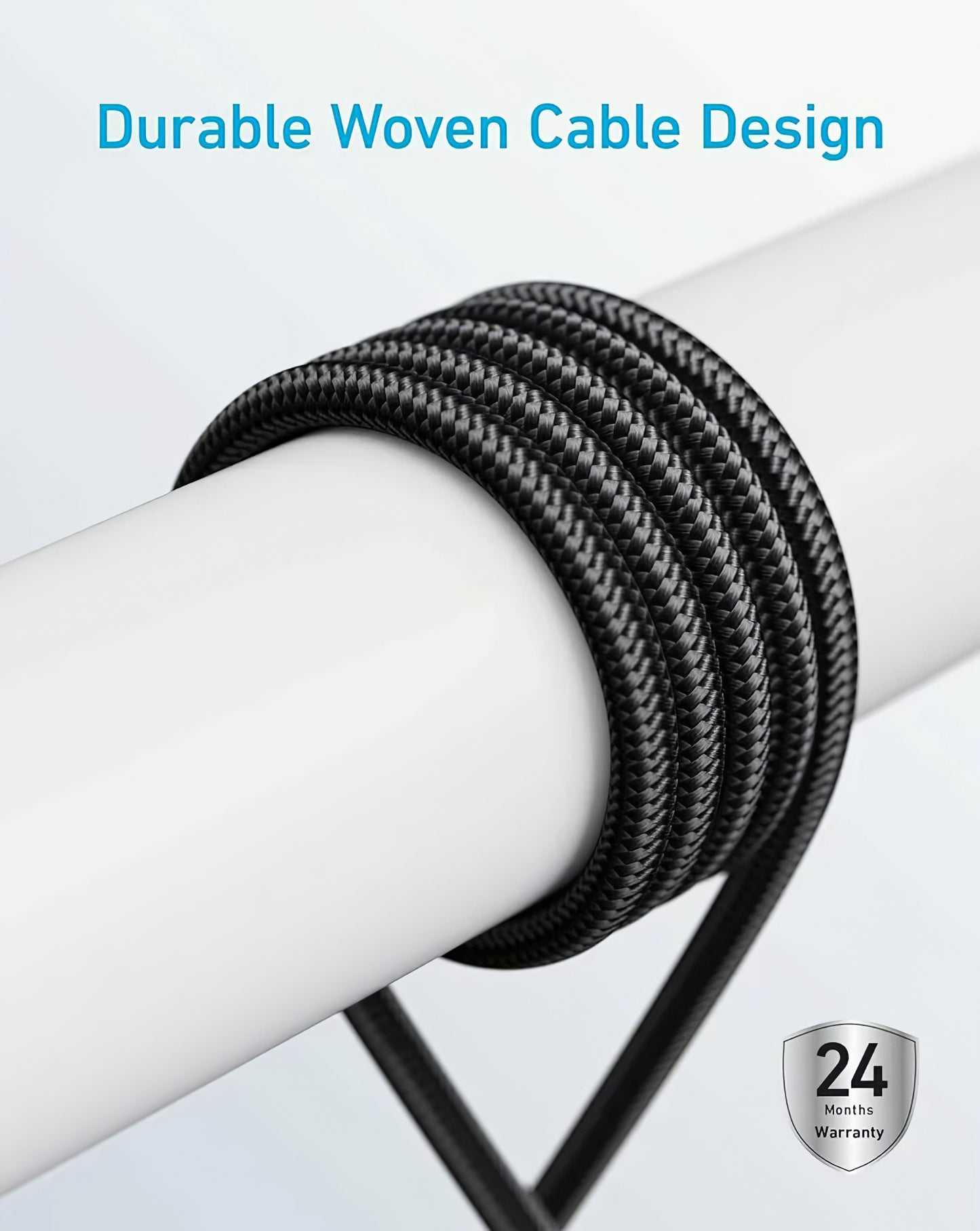 Kabel za prijenos podataka i punjenje USB-C - USB-C Anker 310, 240W, 0.9m, Crni A81D5H11