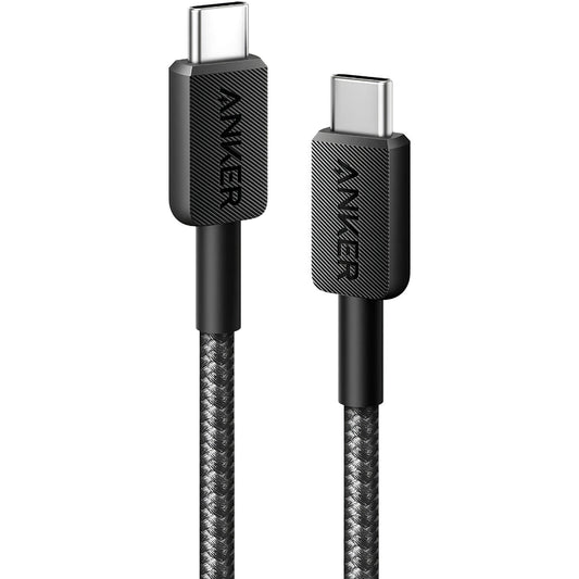 Kabel za Prijenos Podataka i Punjenje USB-C - USB-C Anker 322, 60W, 1.8m, Crni A81F6G11