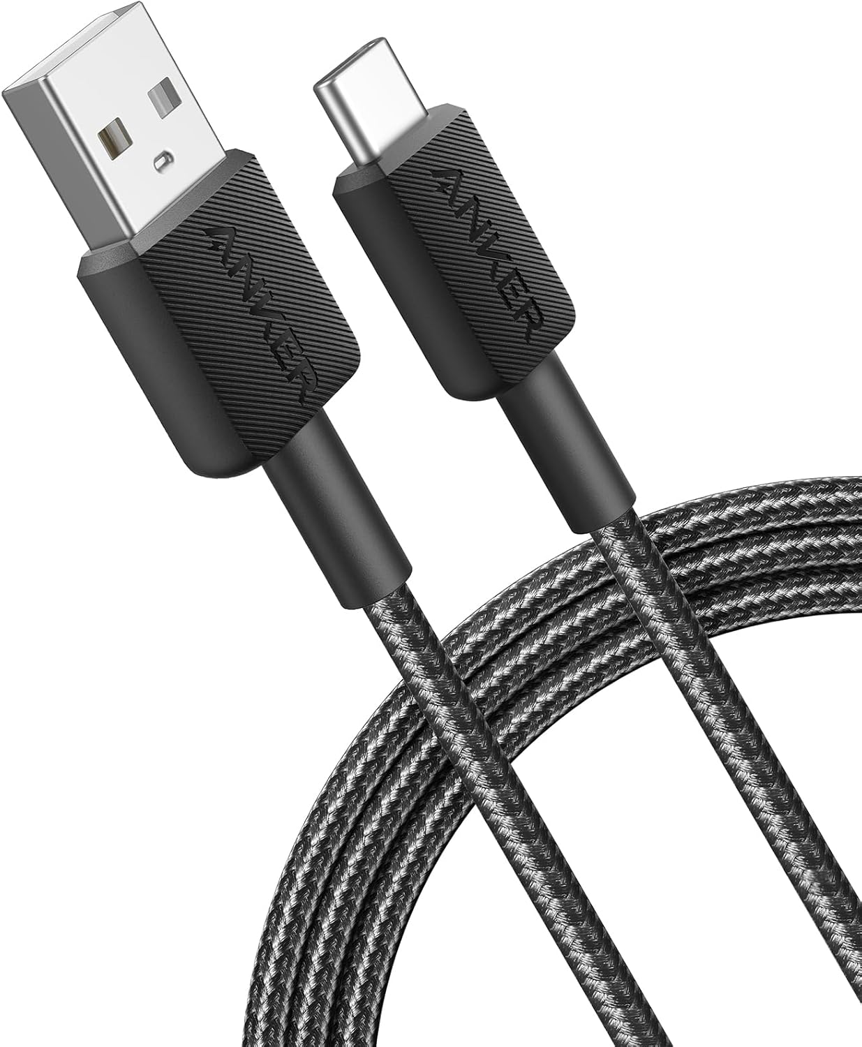 Kabel za prijenos podataka i punjenje USB-A - USB-C Anker 322, 18W, 0.9m, Crni A81H5G11