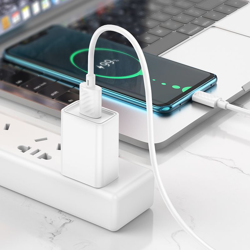 Kabel za Prijenos Podataka i Punjenje USB-A - USB-C HOCO X88, 18W, 1m, Bijeli