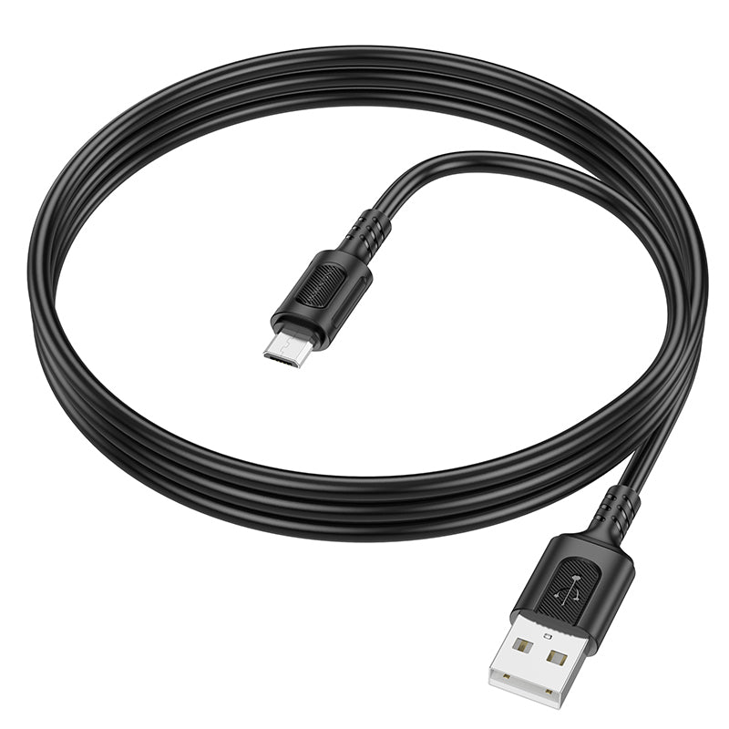 Kabel za podatke i punjenje USB-A - microUSB Borofone BX111 Feliz, 18W, 1m, Crni