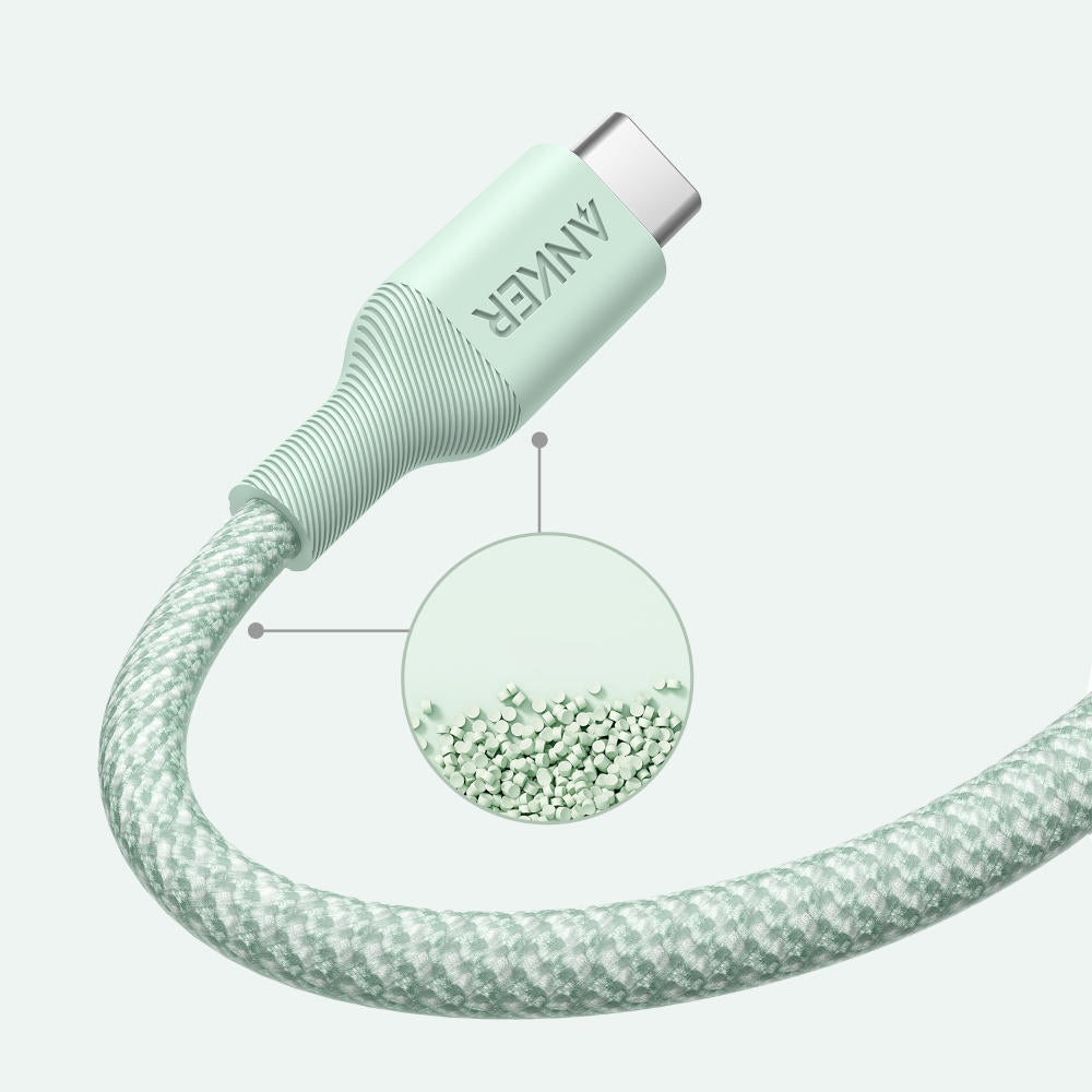 Kabel za prijenos podataka i punjenje USB-C - USB-C Anker 544, 140W, 1.8m, Zeleni A80F6H61