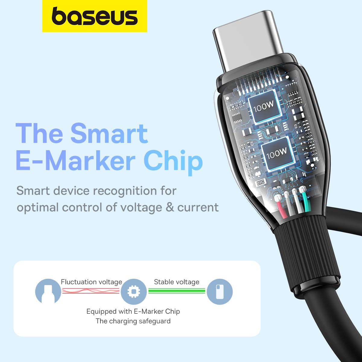 Kabel za podatke i punjenje USB-C - USB-C Baseus Pudding, 100W, 1.2m, Crni P10355702111-00
