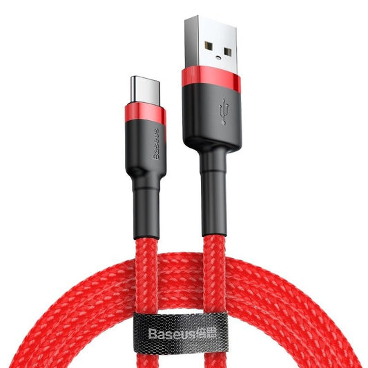 Kabel za Prijenos Podataka i Punjenje USB-A - USB-C Baseus Cafule, 60W, 1m, Crveni