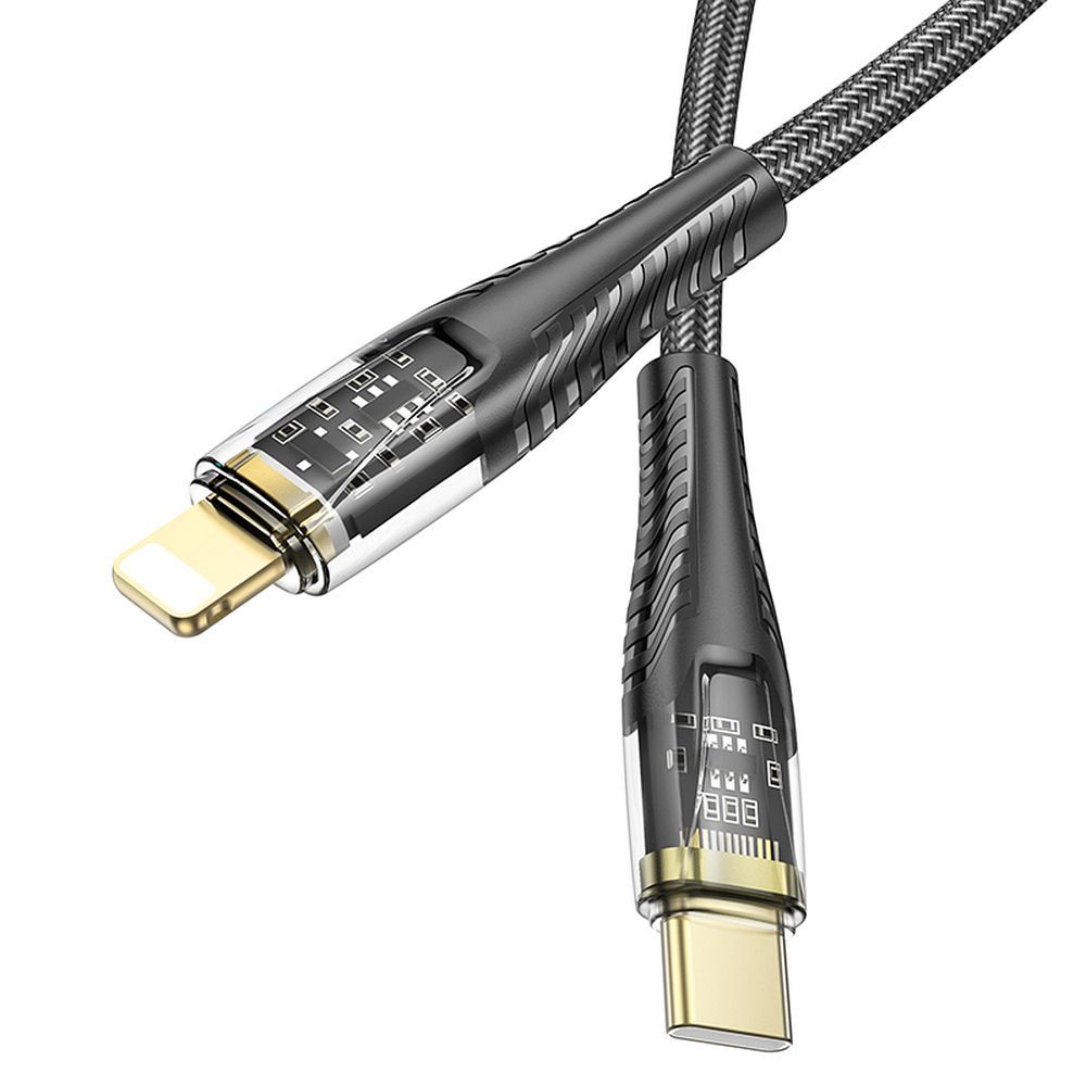Kabel za prijenos podataka i punjenje USB-C - Lightning HOCO U121, 27W, 1.2m, Crni