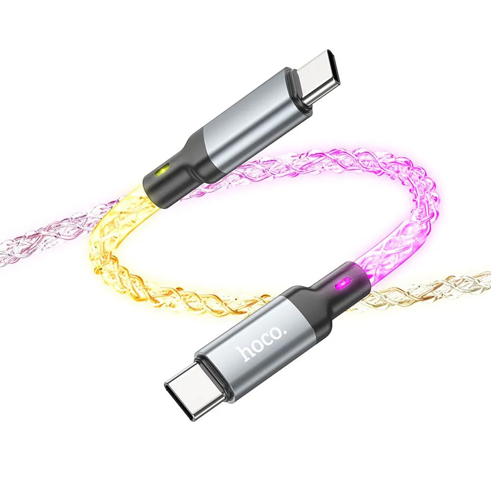 Kabel za podatke i punjenje USB-C - USB-C HOCO U112, 60W, 1m, Sivi