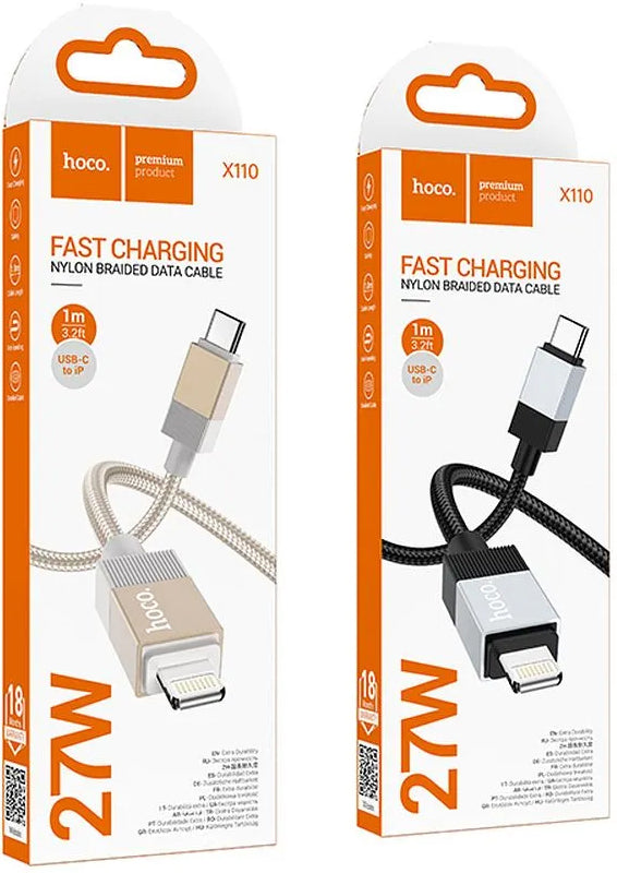 Kabel za podatke i punjenje USB-C - Lightning HOCO X110, 27W, 1m, Crni