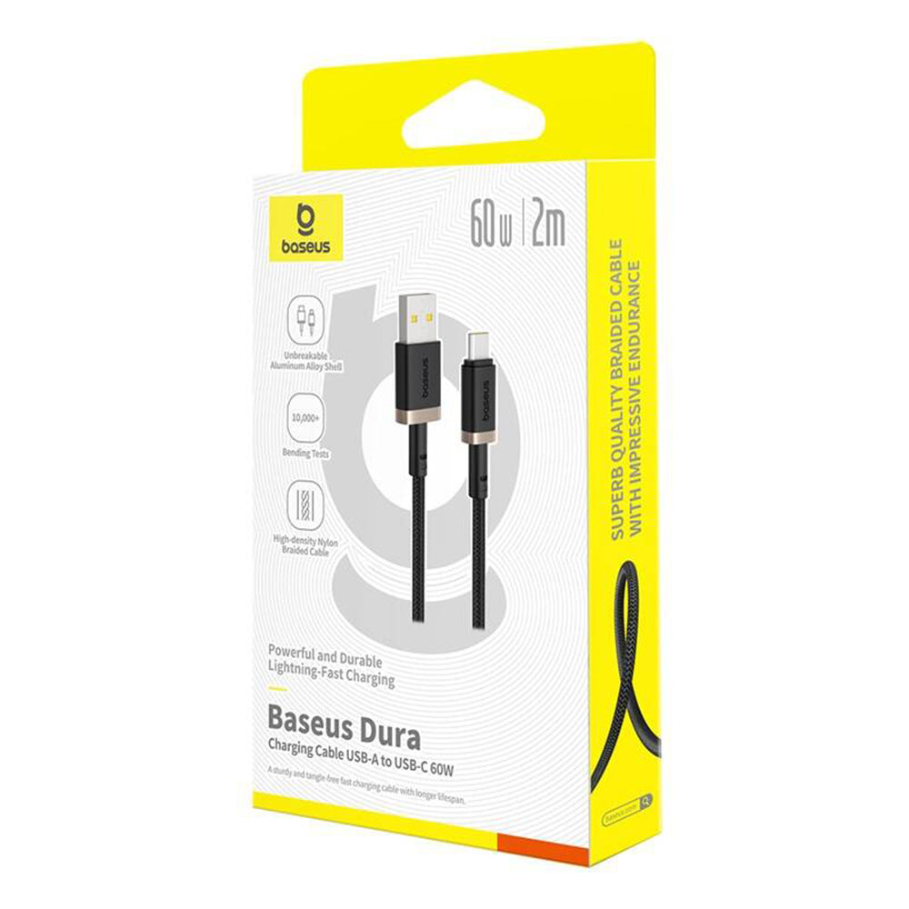 Kabel za podatke i punjenje USB-A - USB-C Baseus Dura Series, 60W, 2m, Zlatni P10377802U01-02