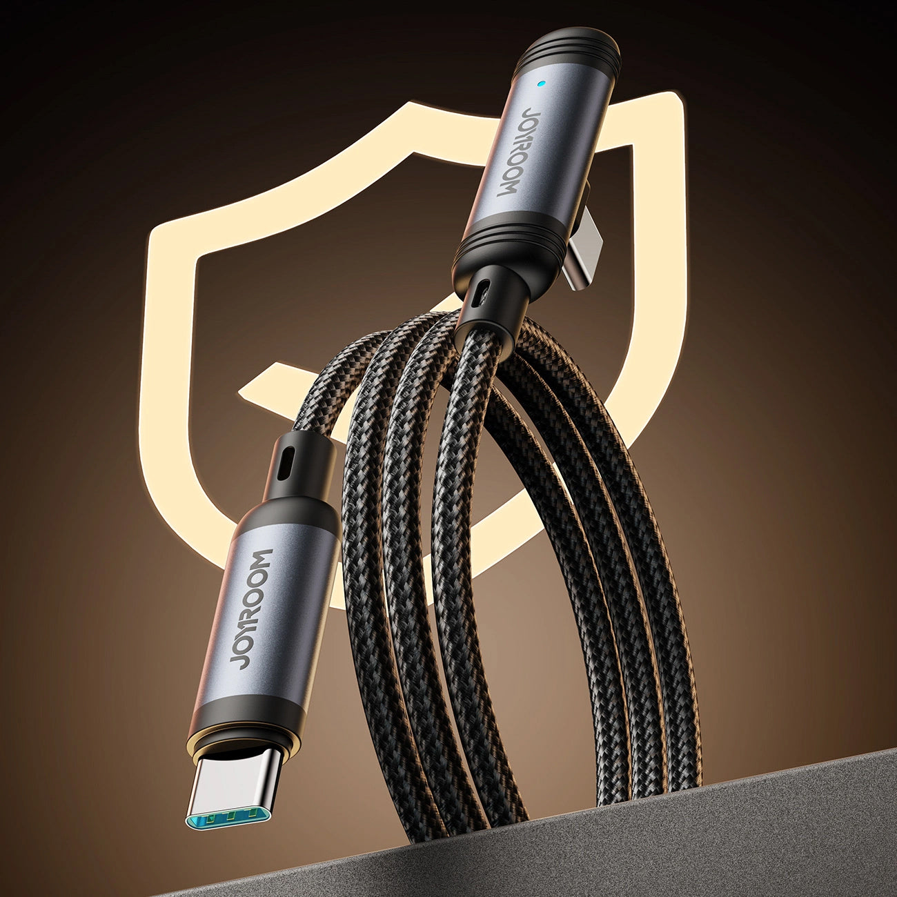 Kabel za prijenos podataka i punjenje USB-C - USB-C Joyroom S-A56 EnjoyX Angled, 60W, 1.2m, Crni