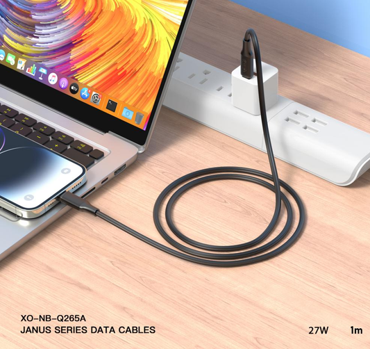 Kabel za podatke i punjenje USB-C - Lightning XO Design NB-Q265A, 27W, 1m, Crni