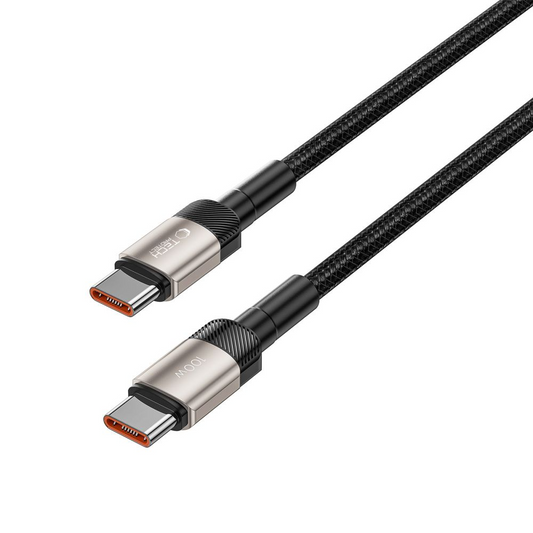 USB-C - USB-C kabel za prijenos podataka i punjenje Tech-Protect Ultraboost EVO, 100W, 1m, Srebrni