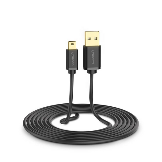 USB-A kabel za prijenos podataka i punjenje - miniUSB UGREEN US132, 3m, Crna
