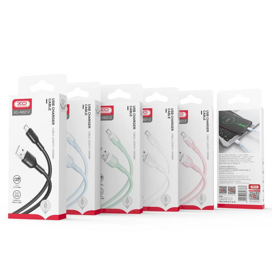 Kabel za prijenos podataka i punjenje USB-A - Lightning XO Design NB212, 18W, 1m, Roza