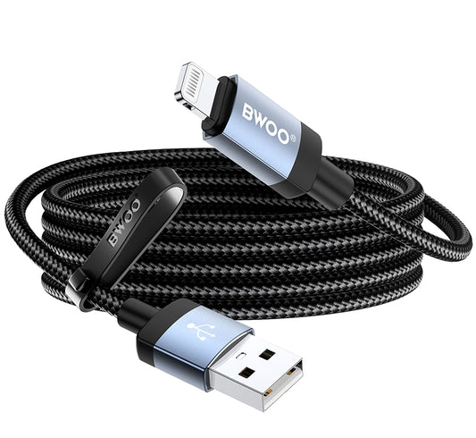 Kabel za prijenos podataka i punjenje USB-A - Lightning BWOO BO-X401L, 18W, 1m, Crna