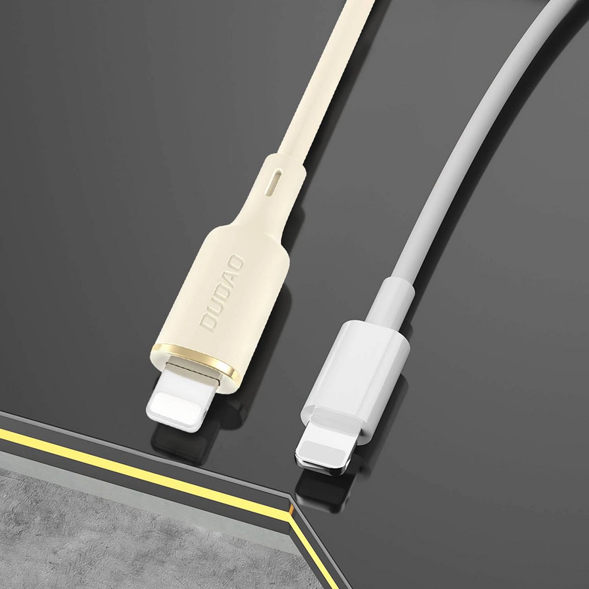 USB-A - Lightning kabel za prijenos podataka i punjenje Dudao L7SL, 18W, 1m, bež