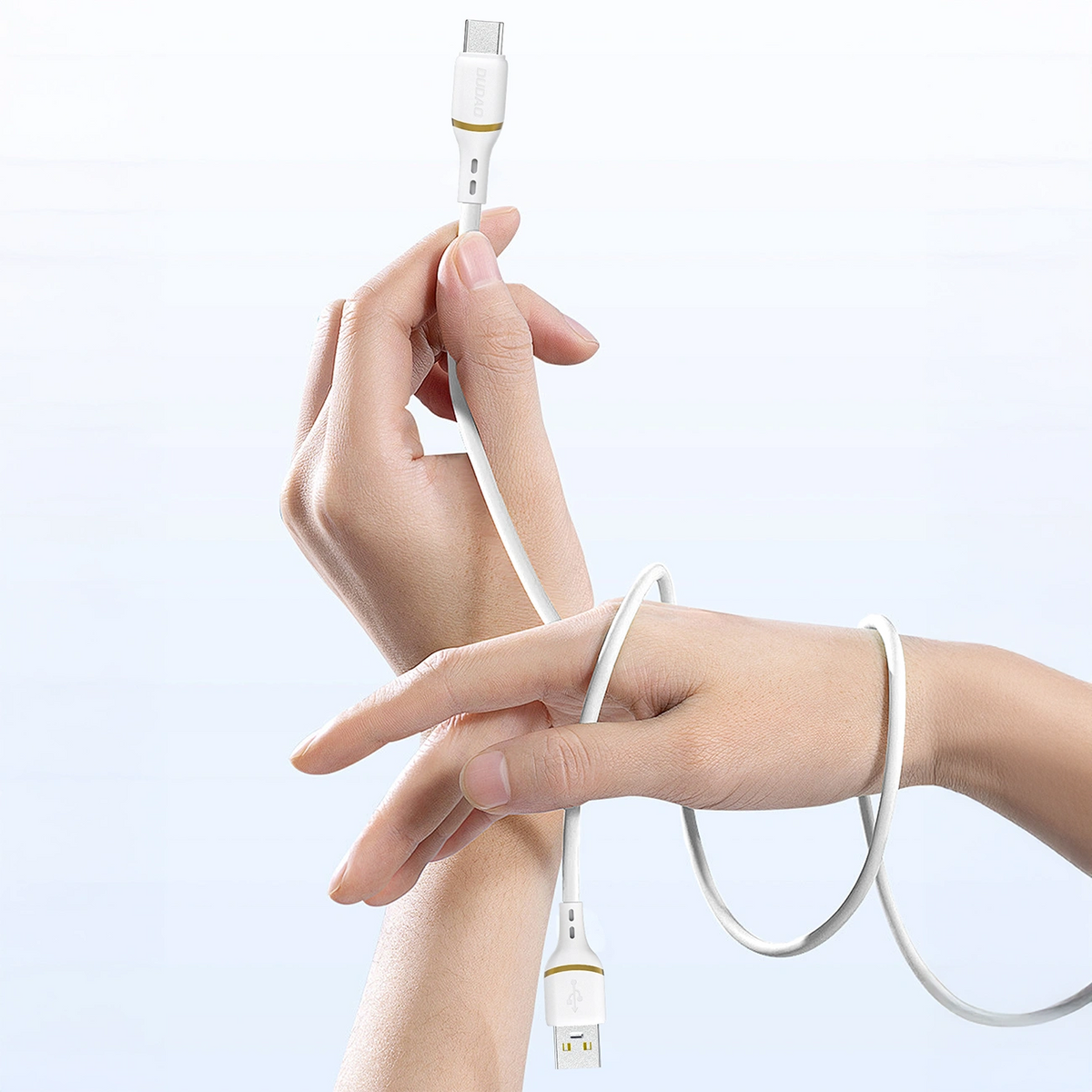 Kabel za prijenos podataka i punjenje USB-A - USB-C Dudao L25T, 100W, 1m, Bijela