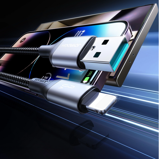 USB-A kabel za prijenos podataka i punjenje - Lightning Joyroom S-A28 Flash, 18W, 1m, Crna