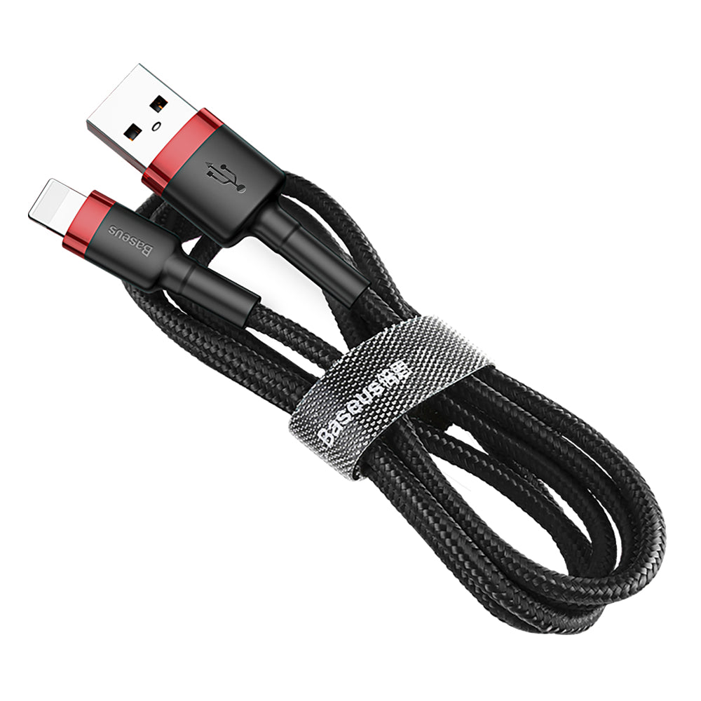 USB-A - Lightning kabel za prijenos podataka i punjenje Baseus Cafule, 18W, 1m, Crni CALKLF-B19