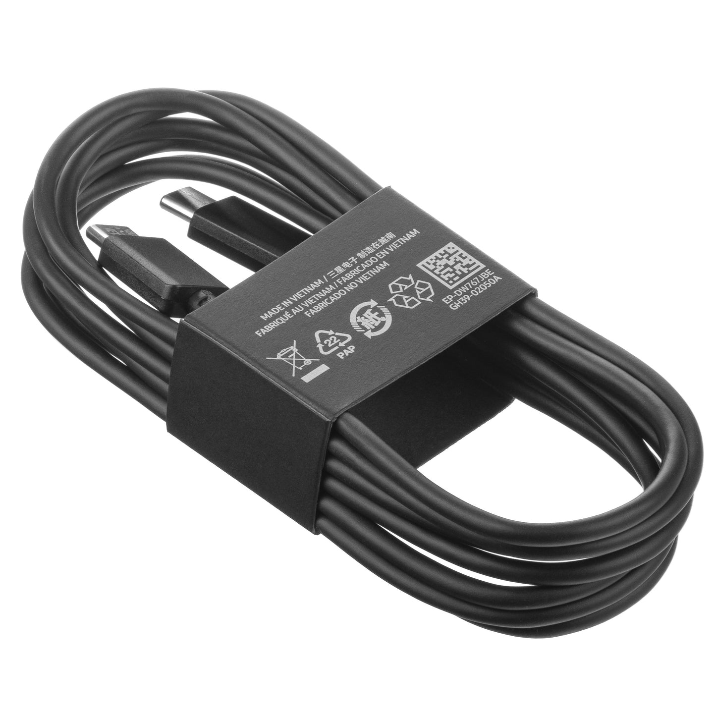 Kabel za prijenos podataka i punjenje USB-C - USB-C Samsung EP-DW767JBE, 25W, 1.8m, Crni GP-TOU021RFCBW