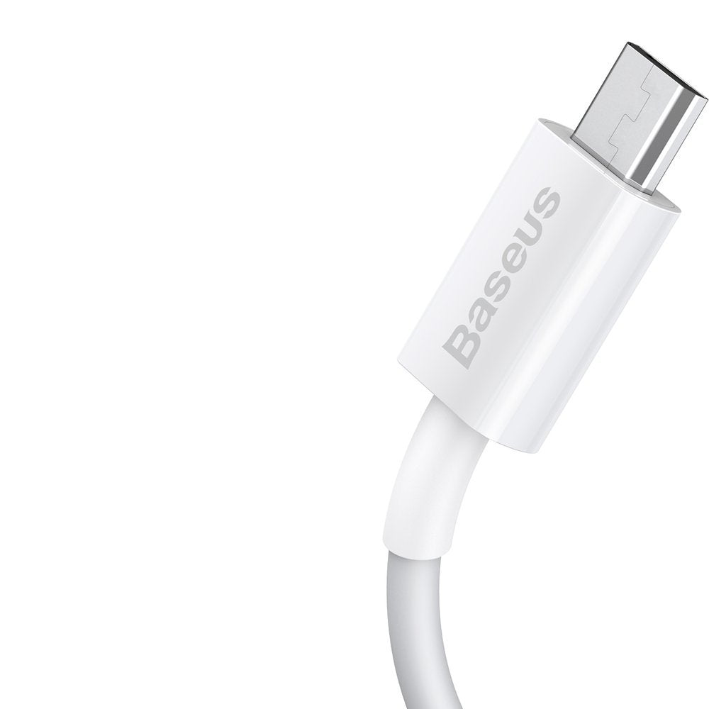 Kabel za podatke i punjenje USB-A - microUSB Baseus Superior Series, 18W, 2m, Bijeli CAMYS-A02