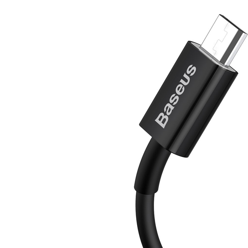 Kabel za Prijenos Podataka i Punjenje USB-A - microUSB Baseus Superior Series, 18W, 2m, Crni CAMYS-A01