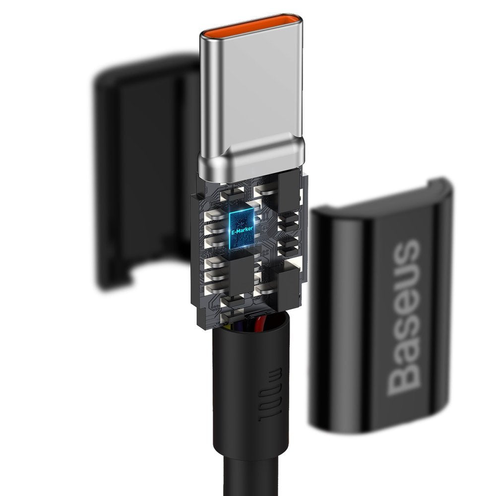 USB-C - USB-C kabel za prijenos podataka i punjenje Baseus Superior Series, 100W, 1m, Crni CATYS-B01