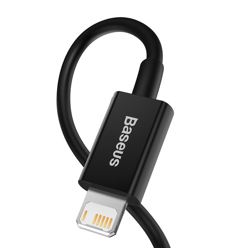 Kabel za Prijenos Podataka i Punjenje USB-A - Lightning Baseus Superior Series, 20W, 1m, Crni CALYS-A01