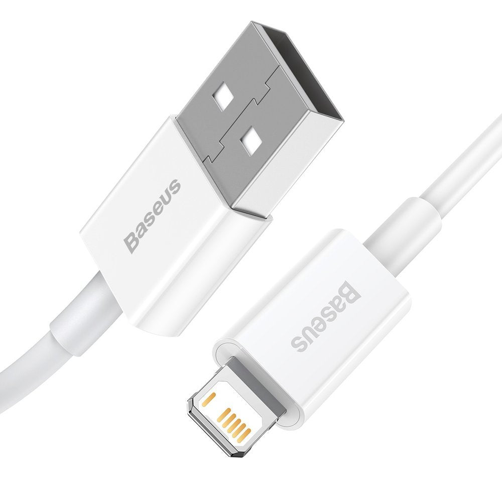 Kabel za Prijenos Podataka i Punjenje USB-A - Lightning Baseus Superior Series, 20W, 1m, Bijeli CALYS-A02