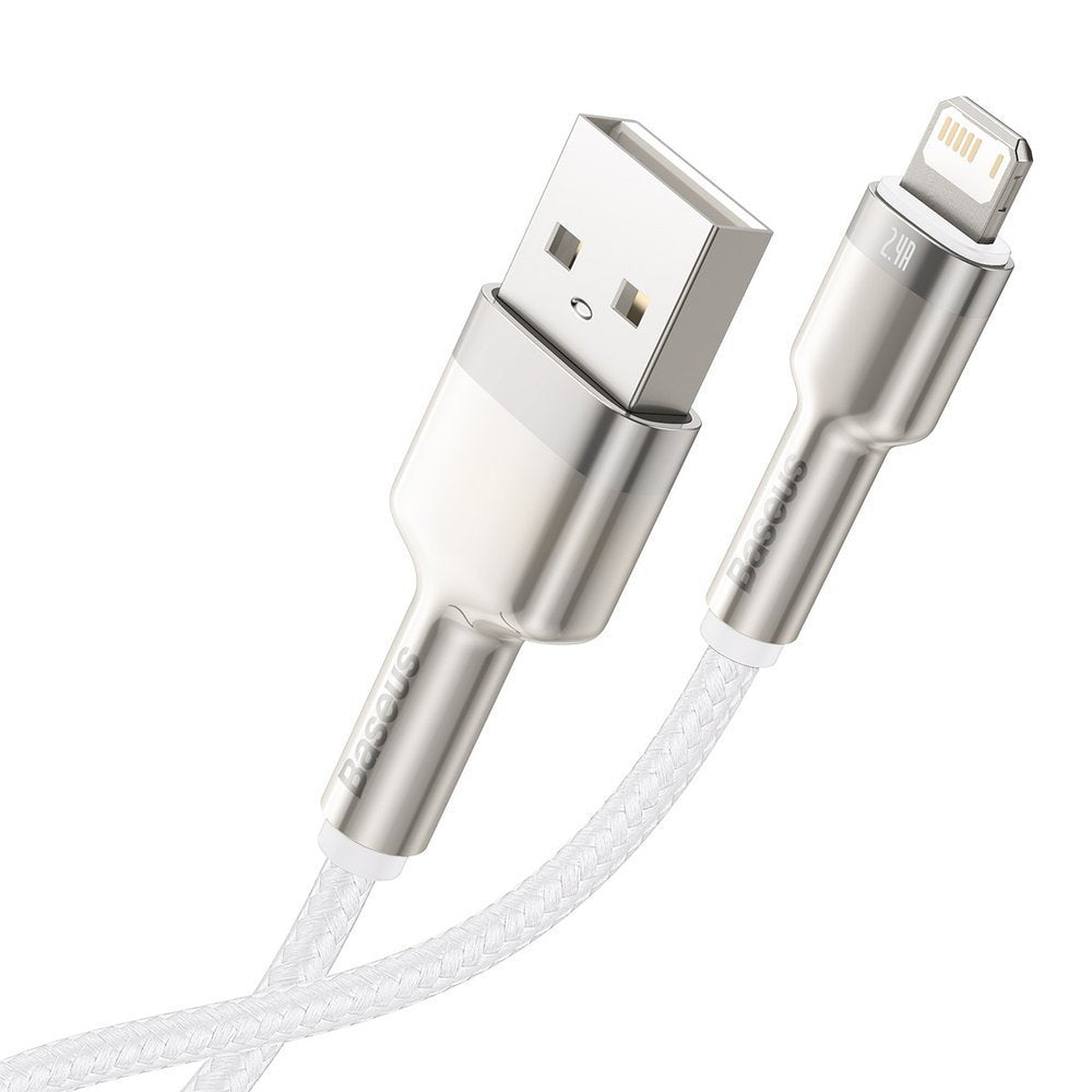 Kabel za Prijenos Podataka i Punjenje USB-A - Lightning Baseus Cafule Metal Series, 18W, 1m, Bijeli CALJK-A02