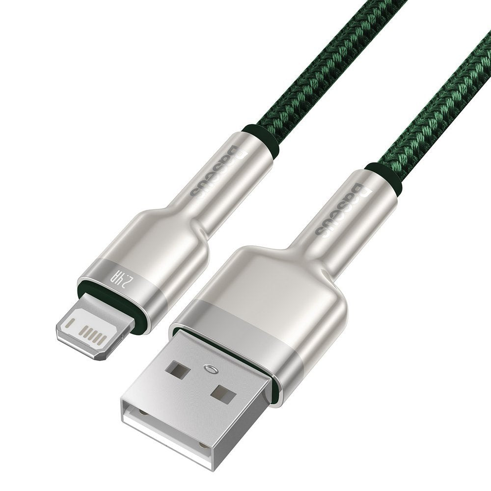 Kabel za podatke i punjenje USB-A - Lightning Baseus Cafule Metal Series, 18W, 1m, Zeleni CALJK-A06