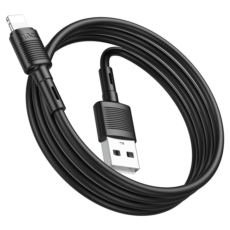Kabel za prijenos podataka i punjenje USB-A - Lightning HOCO X83 Victory, 18W, 1m, Crni