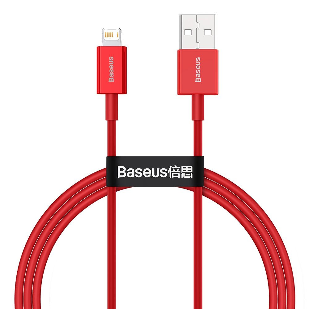 Kabel za Prijenos Podataka i Punjenje USB-A - Lightning Baseus Superior Series, 20W, 1m, Crveni CALYS-A09