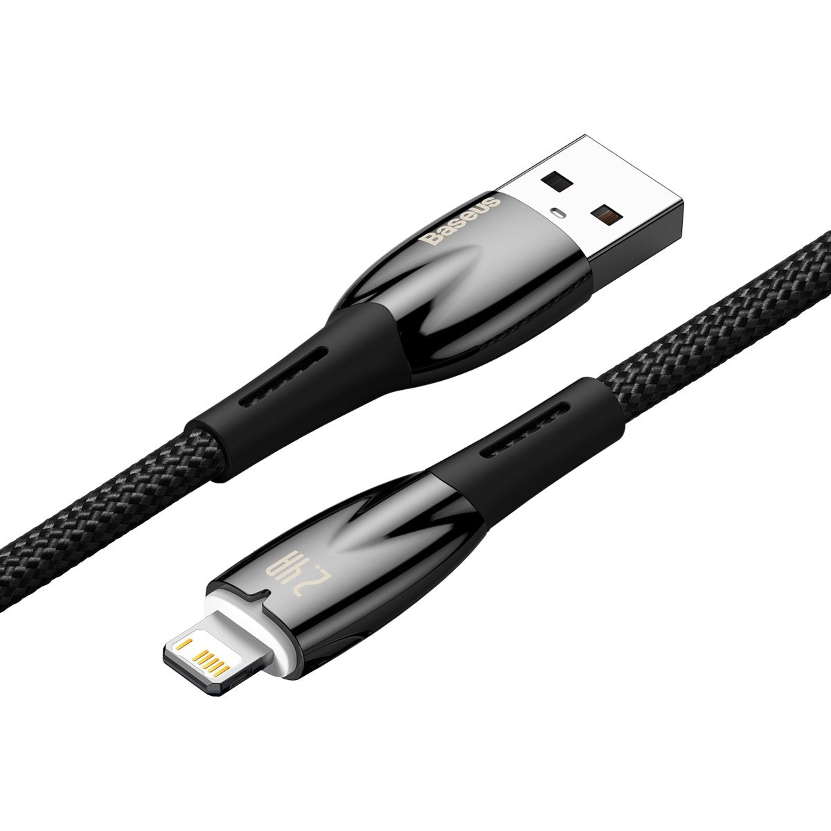 Kabel za Prijenos Podataka i Punjenje USB-A - Lightning Baseus Glimmer Series, 20W, 2m, Crni