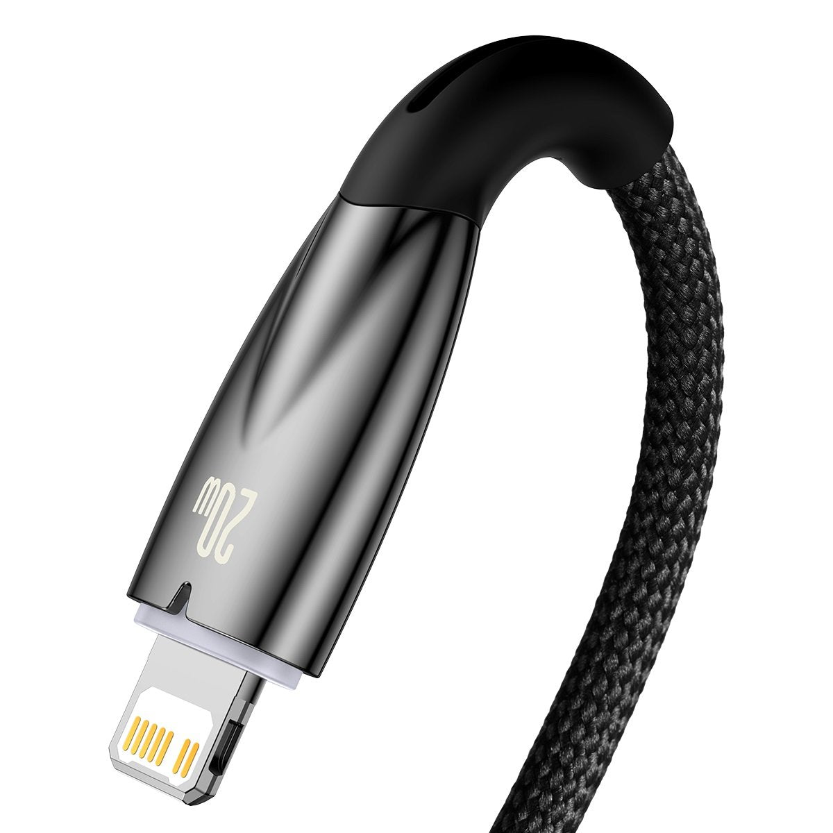 Kabel za Prijenos Podataka i Punjenje USB-C - Lightning Baseus Glimmer Series, 20W, 2m, Crni CADH000101