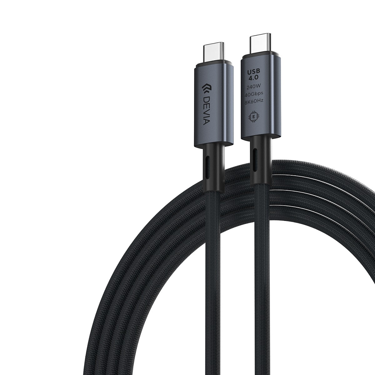 USB-C - USB-C DEVIA EC641 kabel za prijenos podataka i punjenje, 240W, 1m, Crna