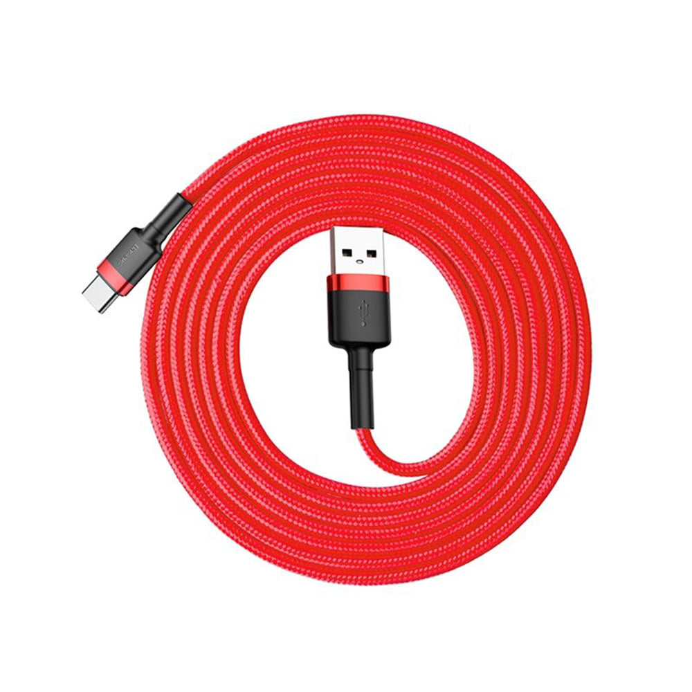 Kabel za Prijenos Podataka i Punjenje USB-A - USB-C Baseus Cafule, 18W, 2m, Crveni CATKLF-C09