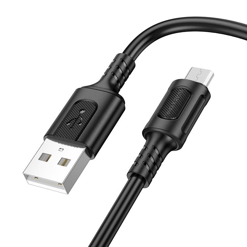 Kabel za podatke i punjenje USB-A - microUSB Borofone BX111 Feliz, 18W, 1m, Crni