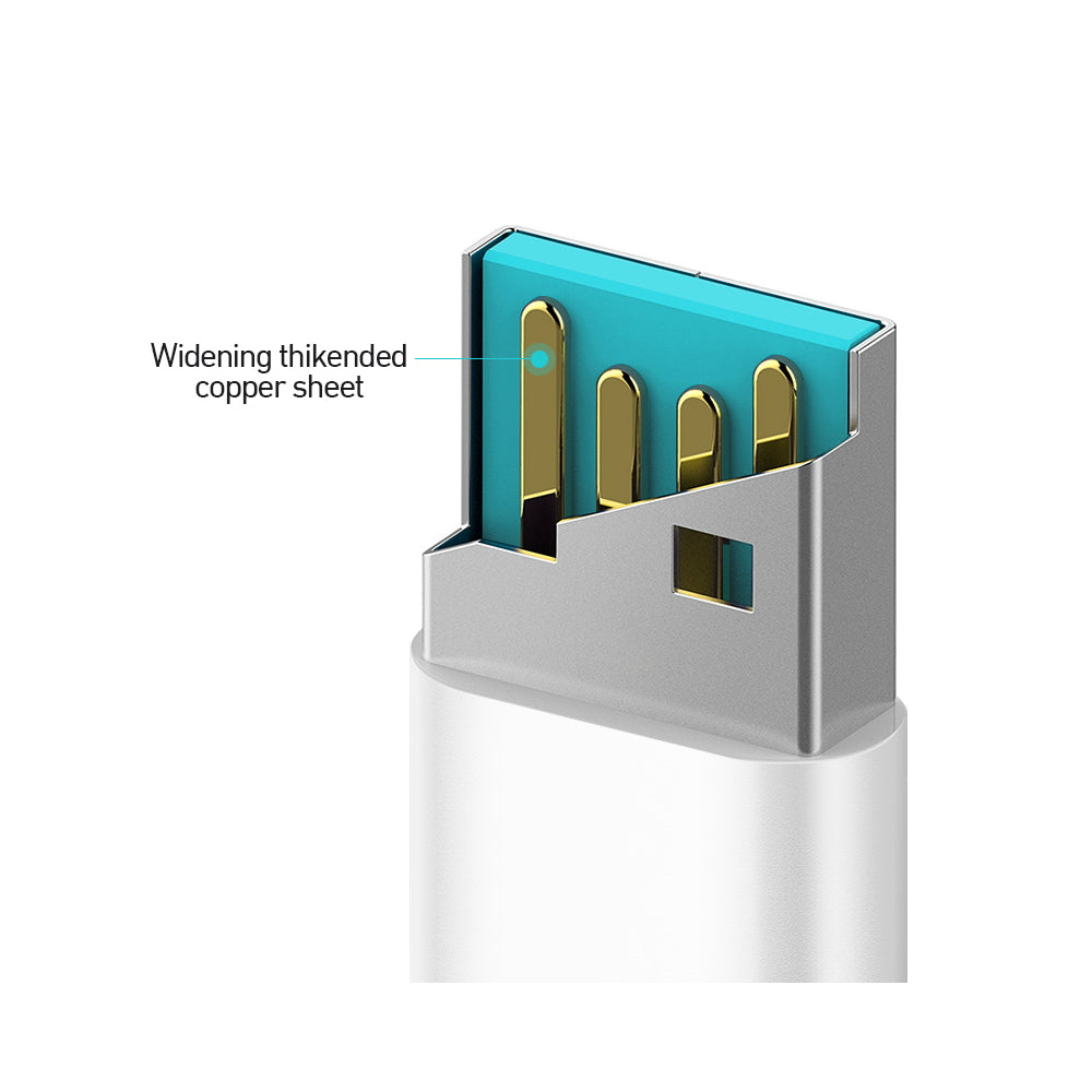 USB-A - Lightning BWOO X172L kabel za prijenos podataka i punjenje, 15W, 1m, Bijela