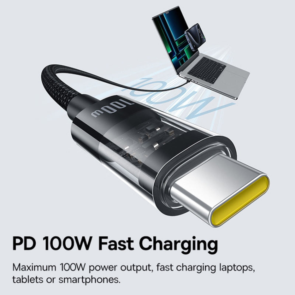 Kabel za prijenos podataka i punjenje USB-C - USB-C Baseus Gem, 100W, 1m, Crni P10373000111-00