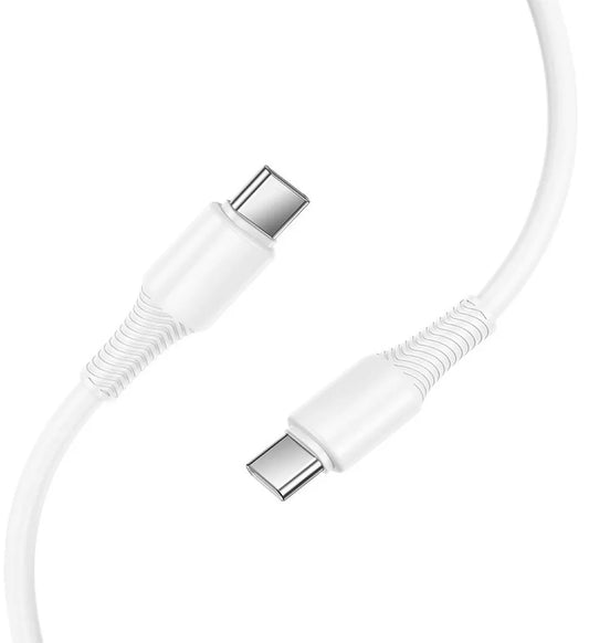 Kabel za podatke i punjenje USB-C - USB-C HOCO X120, 60W, 1m, Bijeli