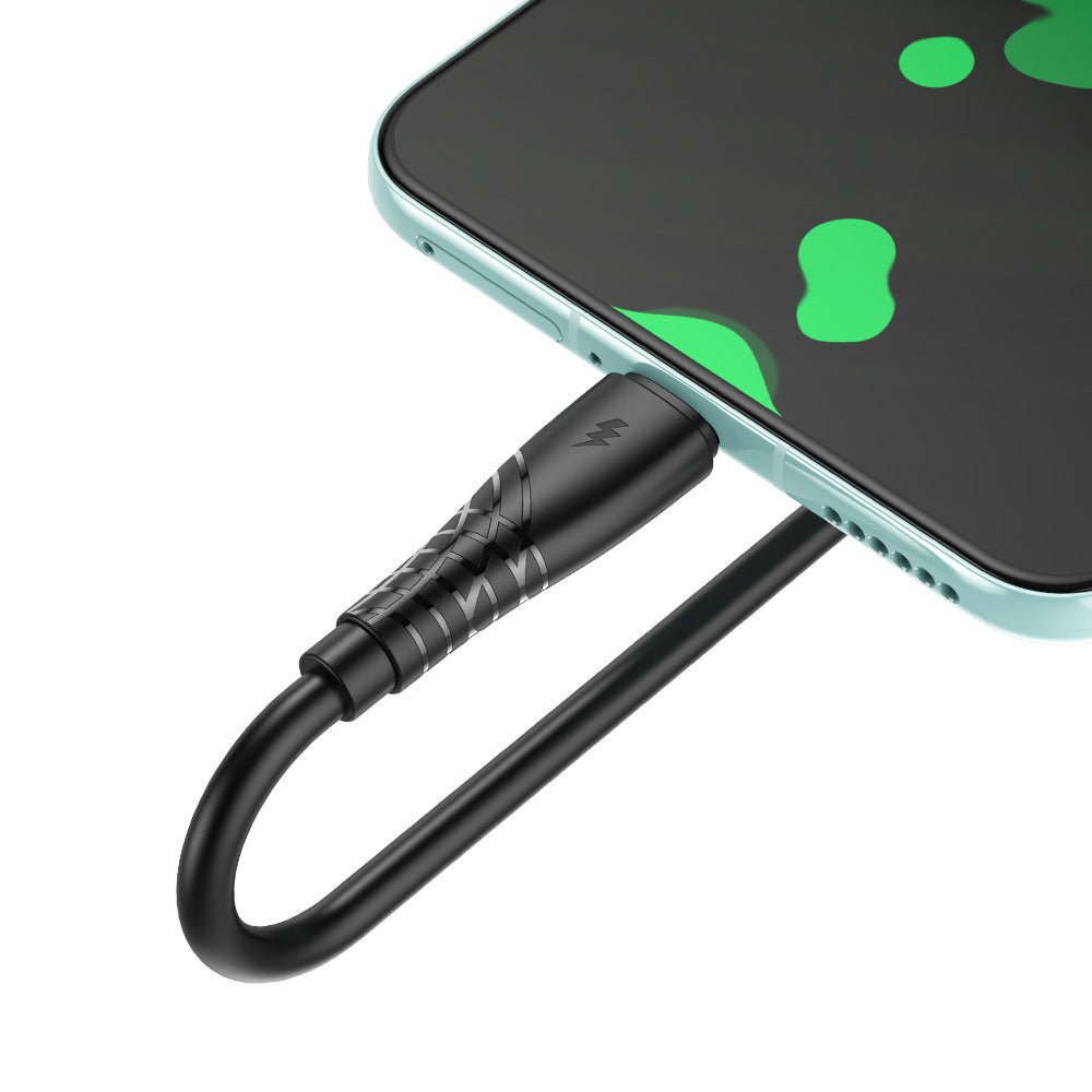 Kabel za podatke i punjenje USB-A - USB-C BWOO BO-X318C, 27W, 1m, Crni