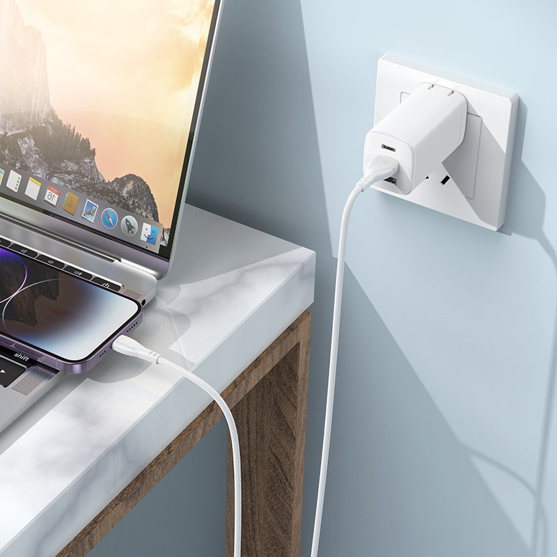 Kabel za podatke i punjenje USB-A - Lightning Borofone BX121 Energy, 18W, 1m, Bijeli