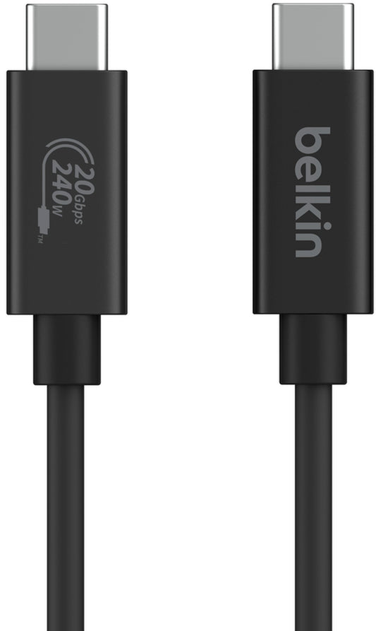 USB-C - USB-C kabel za prijenos podataka i punjenje Belkin Connect, 240W, 2m, Crna INZ004bt2MBK