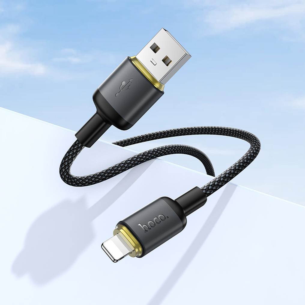 Kabel za prijenos podataka i punjenje USB-A - Lightning HOCO X128 Benefit, 12W, 1m, Crni